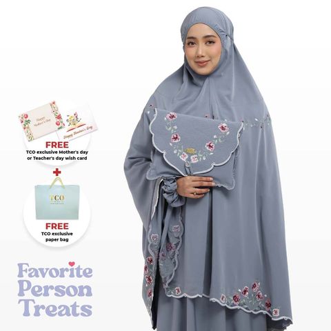 05_Telekung TCO Mekar Luxe Icy Gray