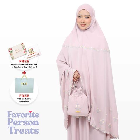 07_Telekung TCO Daisy Luxe Dusty Rose