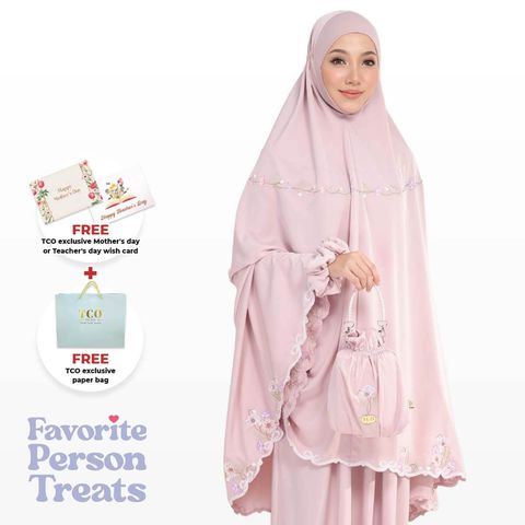09_Telekung TCO Blossom Luxe Dusty Rose