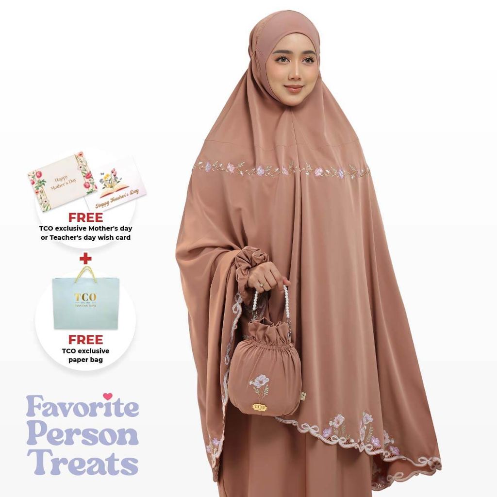 01_Telekung TCO Blossom Luxe Burnt Brick