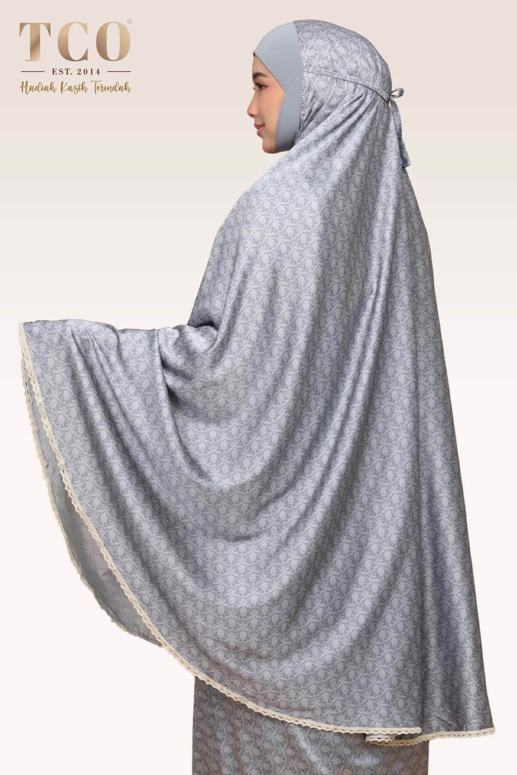 03_Telekung TCO Travel Ezi Damask Gray