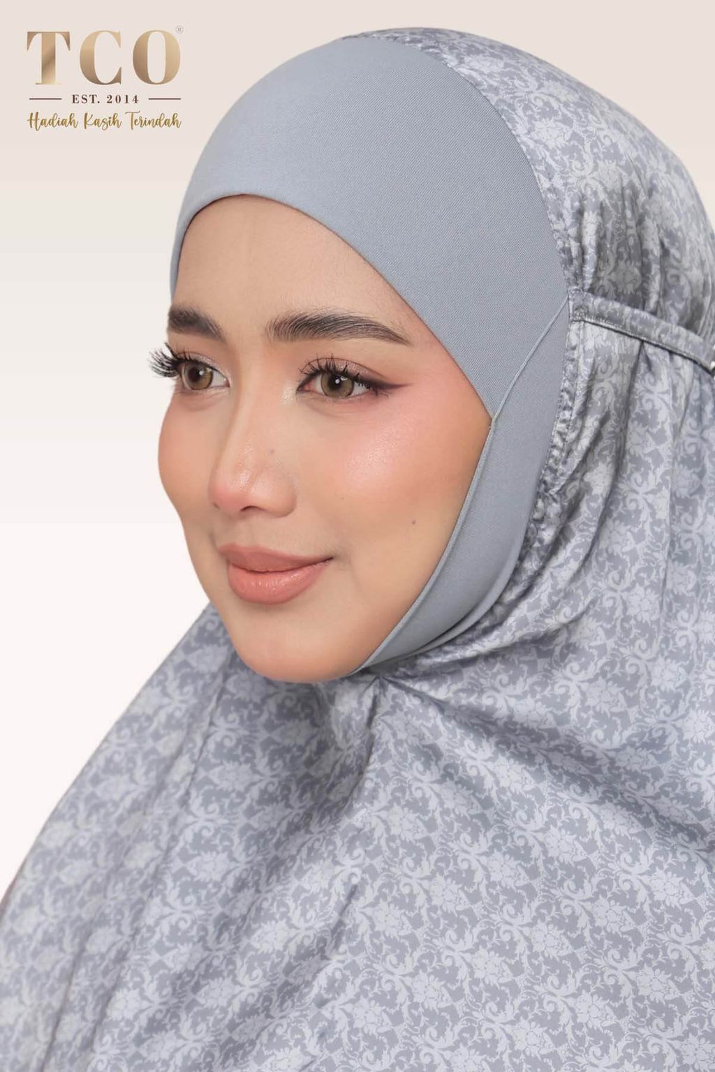 04_Telekung TCO Travel Ezi Damask Gray