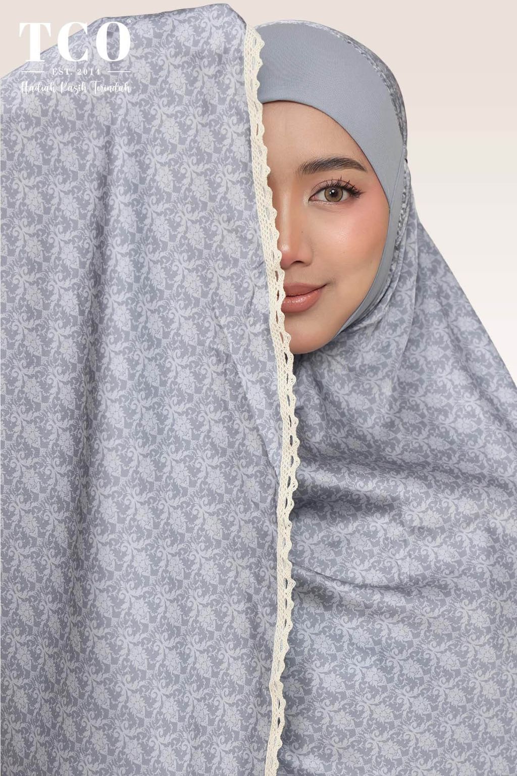 05_Telekung TCO Travel Ezi Damask Gray