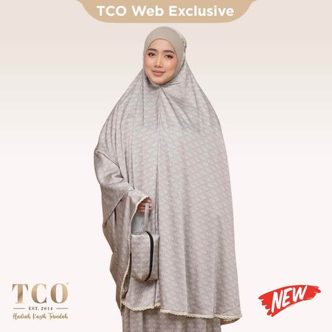 01_Telekung TCO Travel Ezi Damask Brown New