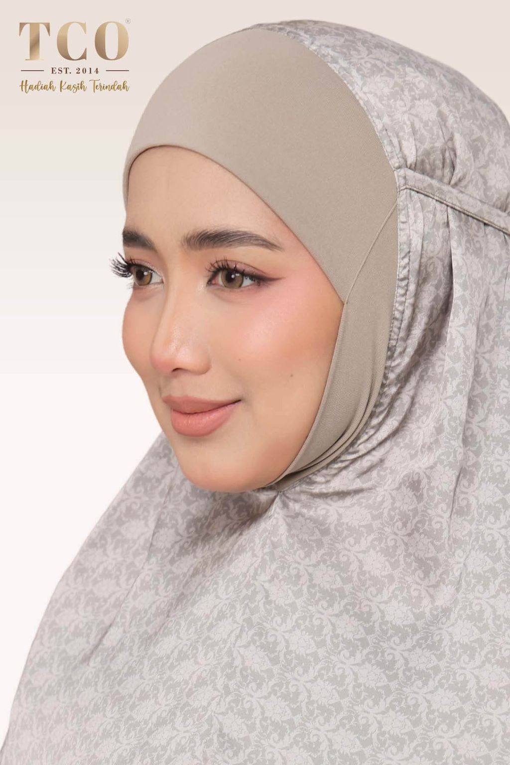 04_Telekung TCO Travel Ezi Damask Brown