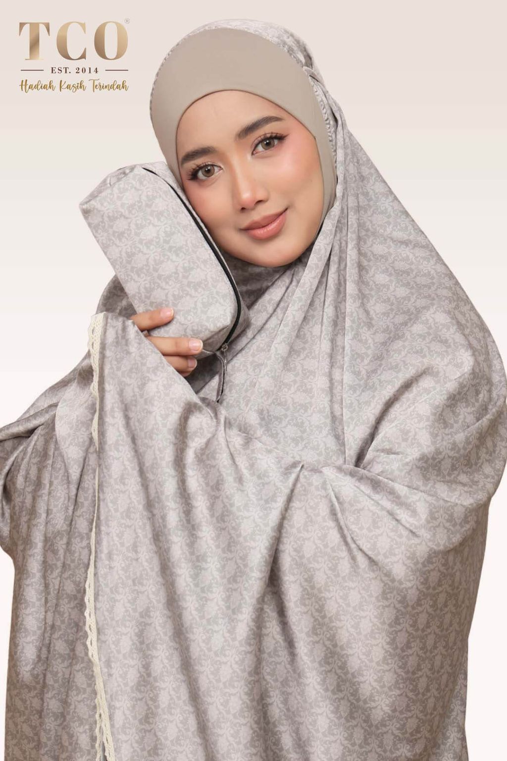 02_Telekung TCO Travel Ezi Damask Brown
