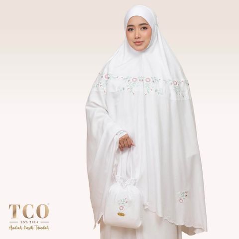 01_Telekung TCO Pearl Ratna Snow White