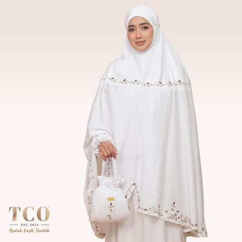 01_Telekung TCO Pearl Yasmine Snow White