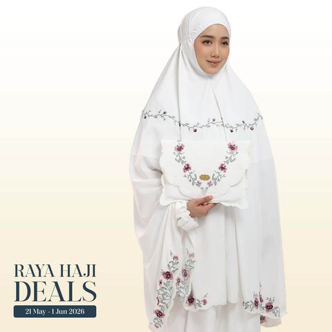 01_Telekung TCO Mekar Luxe Off White