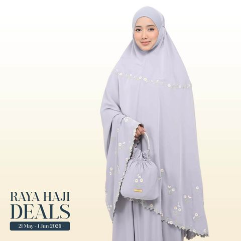 08_Telekung TCO Daisy Luxe Gray Lilac