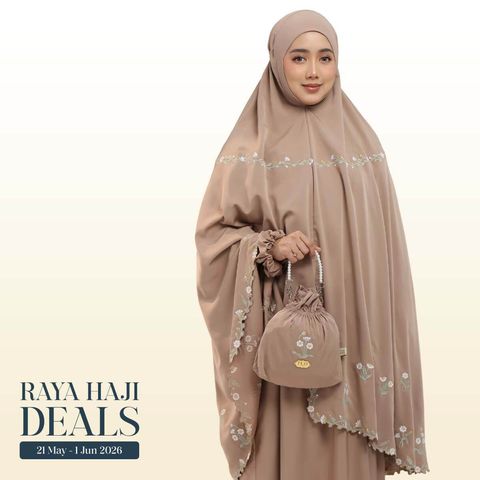 02_Telekung TCO Daisy Luxe Coco Mocha