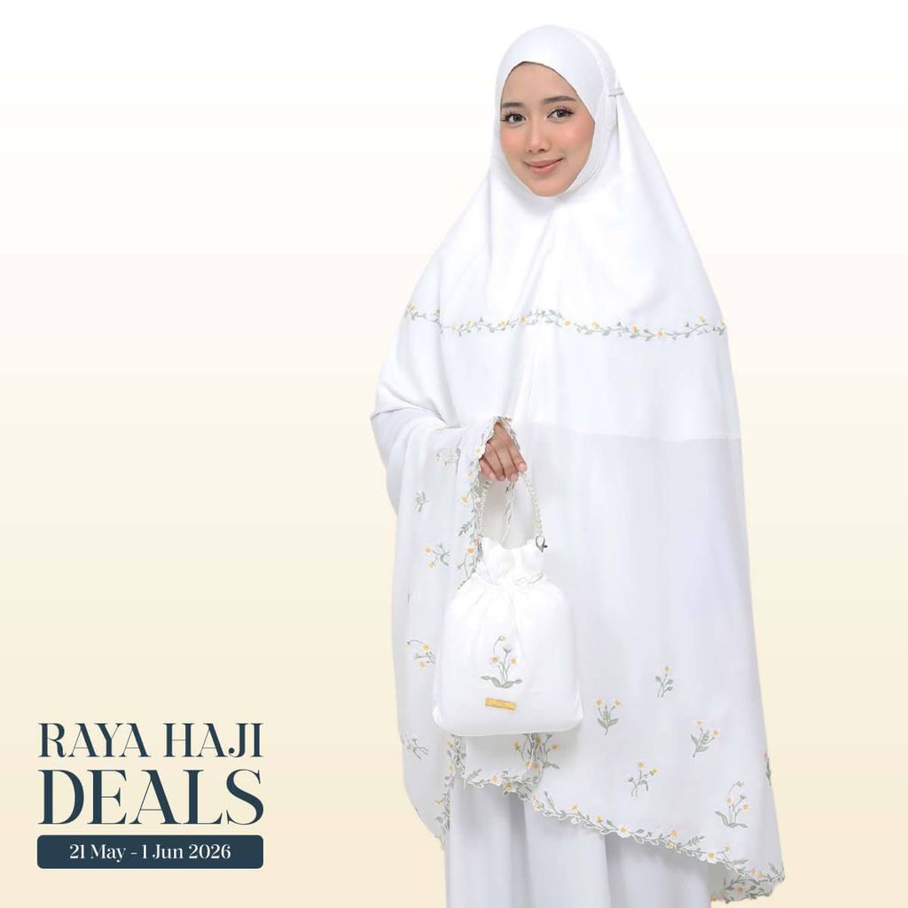 11_Telekung TCO Daisy Luxe Off White