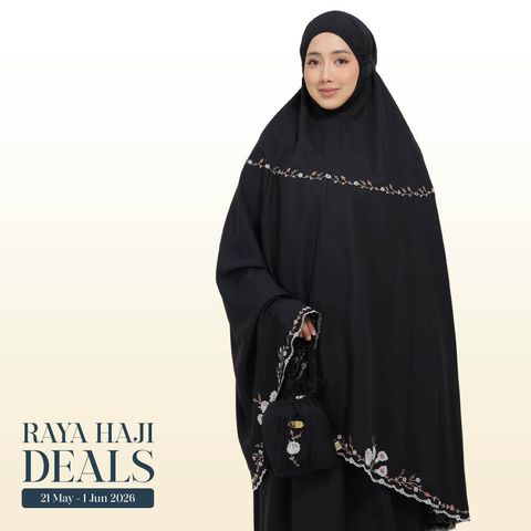 01_Telekung TCO Pearl Yasmine Classic Black