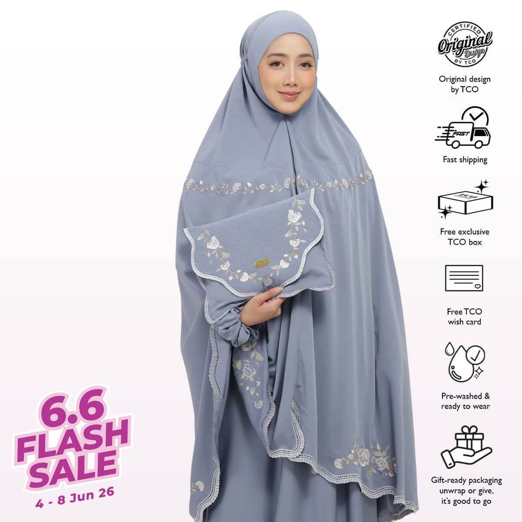 01_Telekung TCO Kameela Luxe Icy Gray
