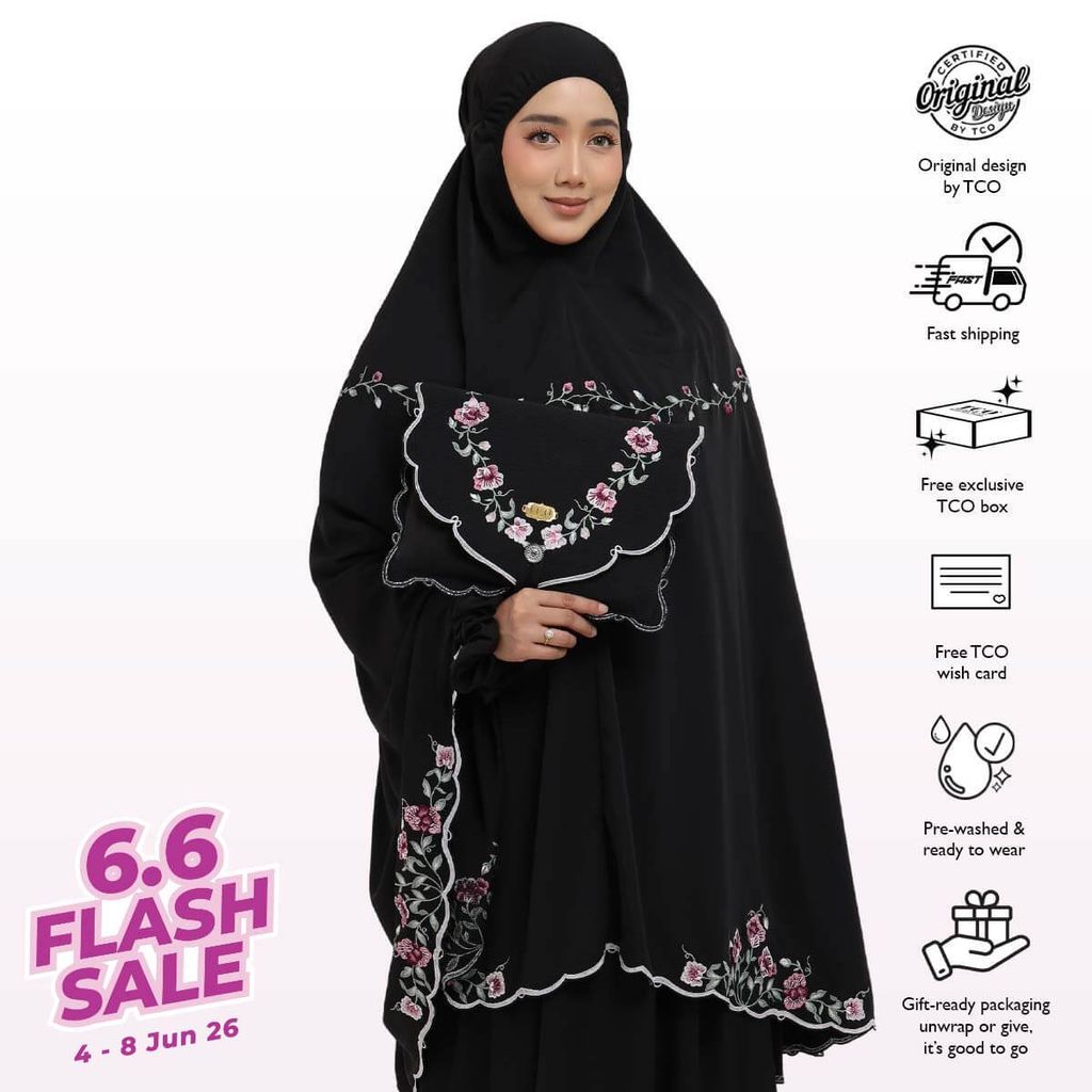 04_Telekung TCO Mekar Luxe Jet Black