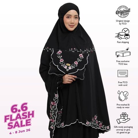 04_Telekung TCO Mekar Luxe Jet Black