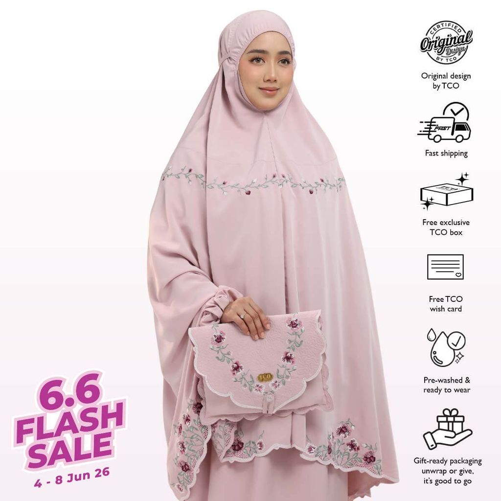 02_Telekung TCO Mekar Luxe Dusty Rose