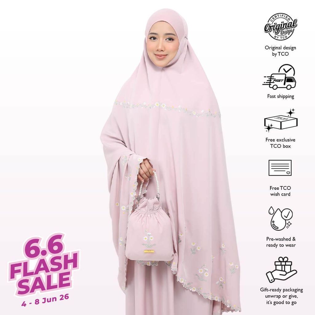07_Telekung TCO Daisy Luxe Dusty Rose
