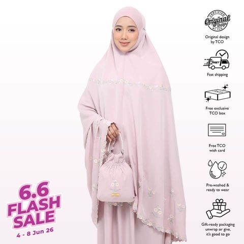 07_Telekung TCO Daisy Luxe Dusty Rose