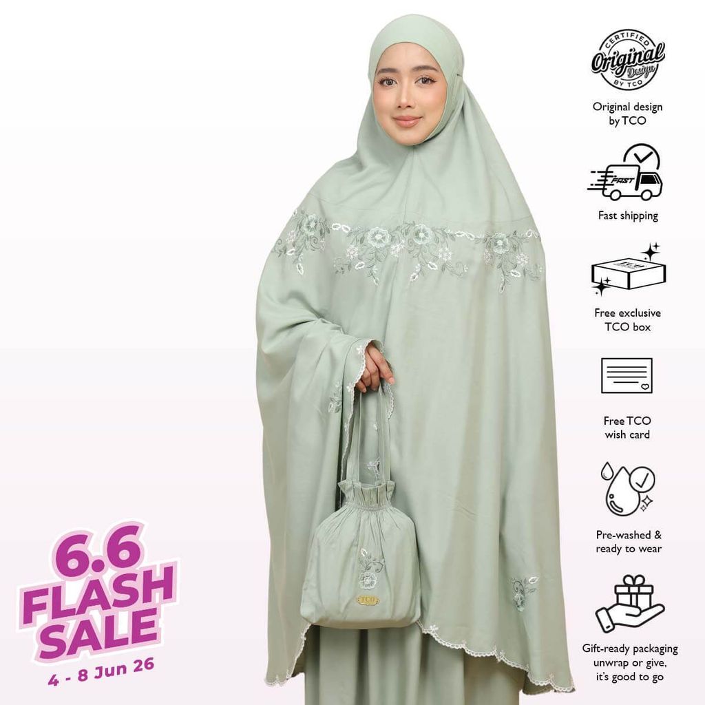 03_Telekung TCO Pearl Ratna Serene Green