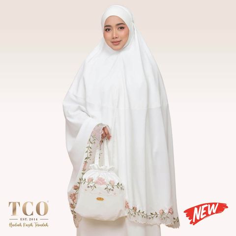 01_Telekung TCO Nuur Rose Off White Blush New
