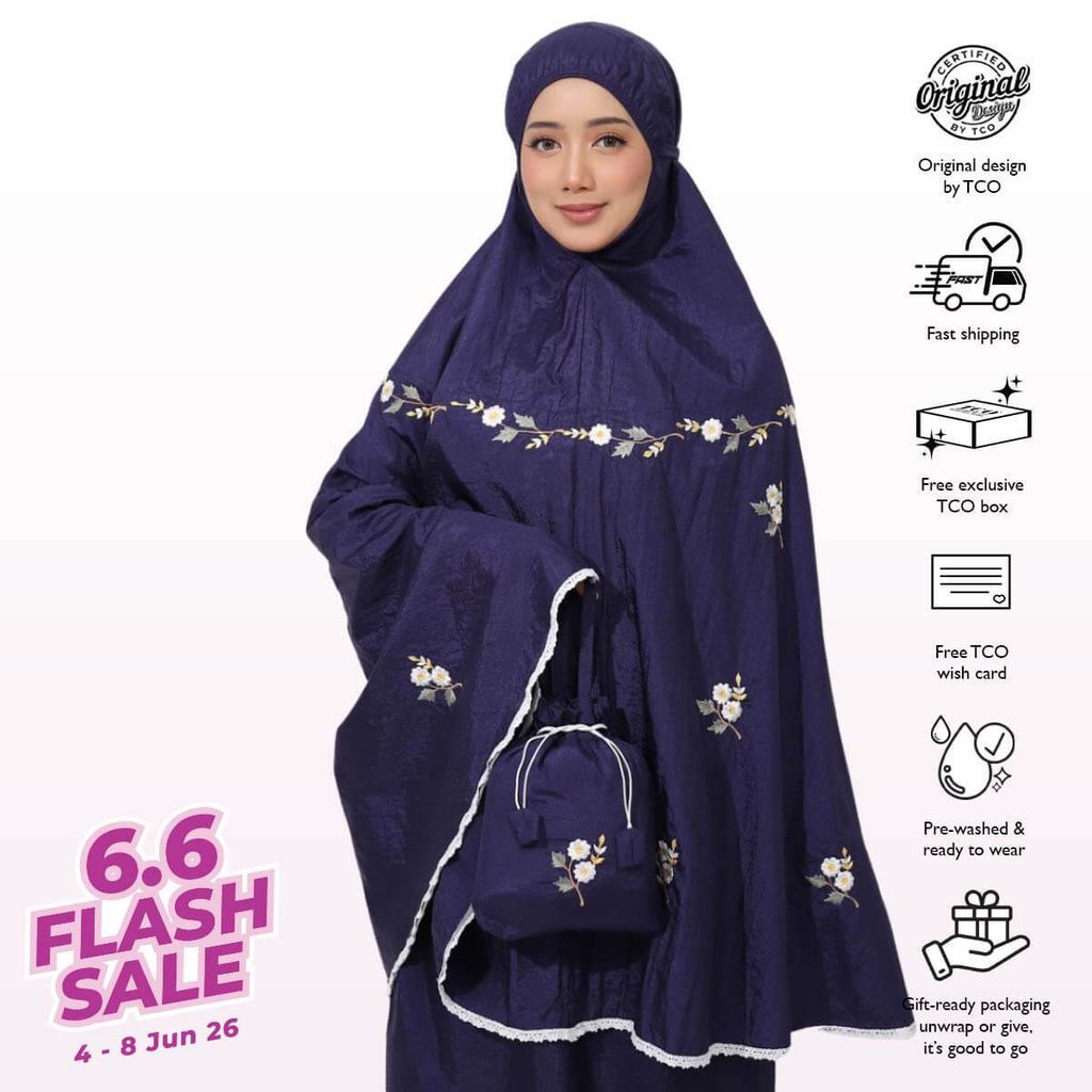 01_Telekung TCO Travel Daizie Navy Blue