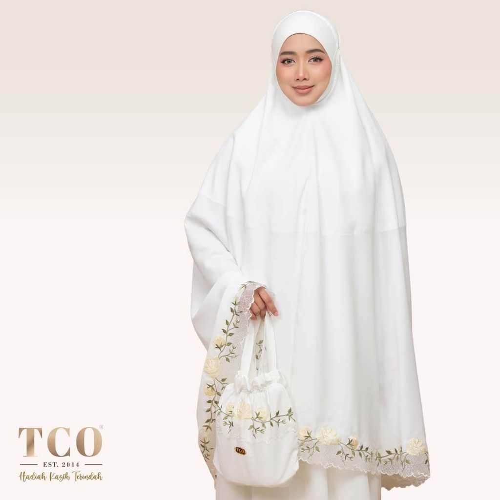01_Telekung TCO Nuur Rose Off White Cream