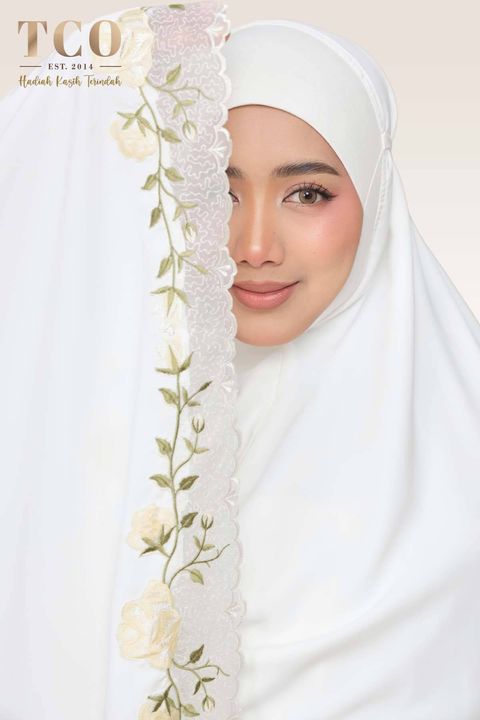 05_Telekung TCO Nuur Rose Off White Cream
