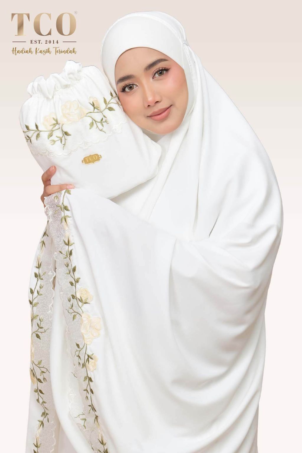 02_Telekung TCO Nuur Rose Off White Cream