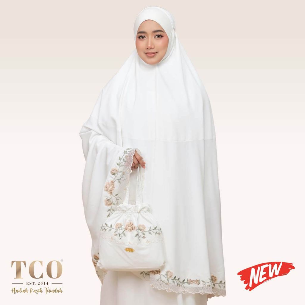 01_Telekung TCO Nuur Rose Off White Latte New