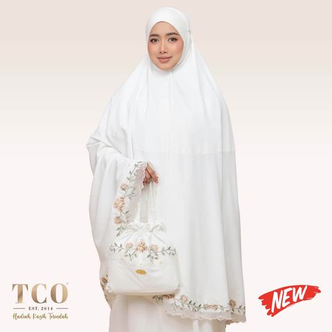 01_Telekung TCO Nuur Rose Off White Latte New