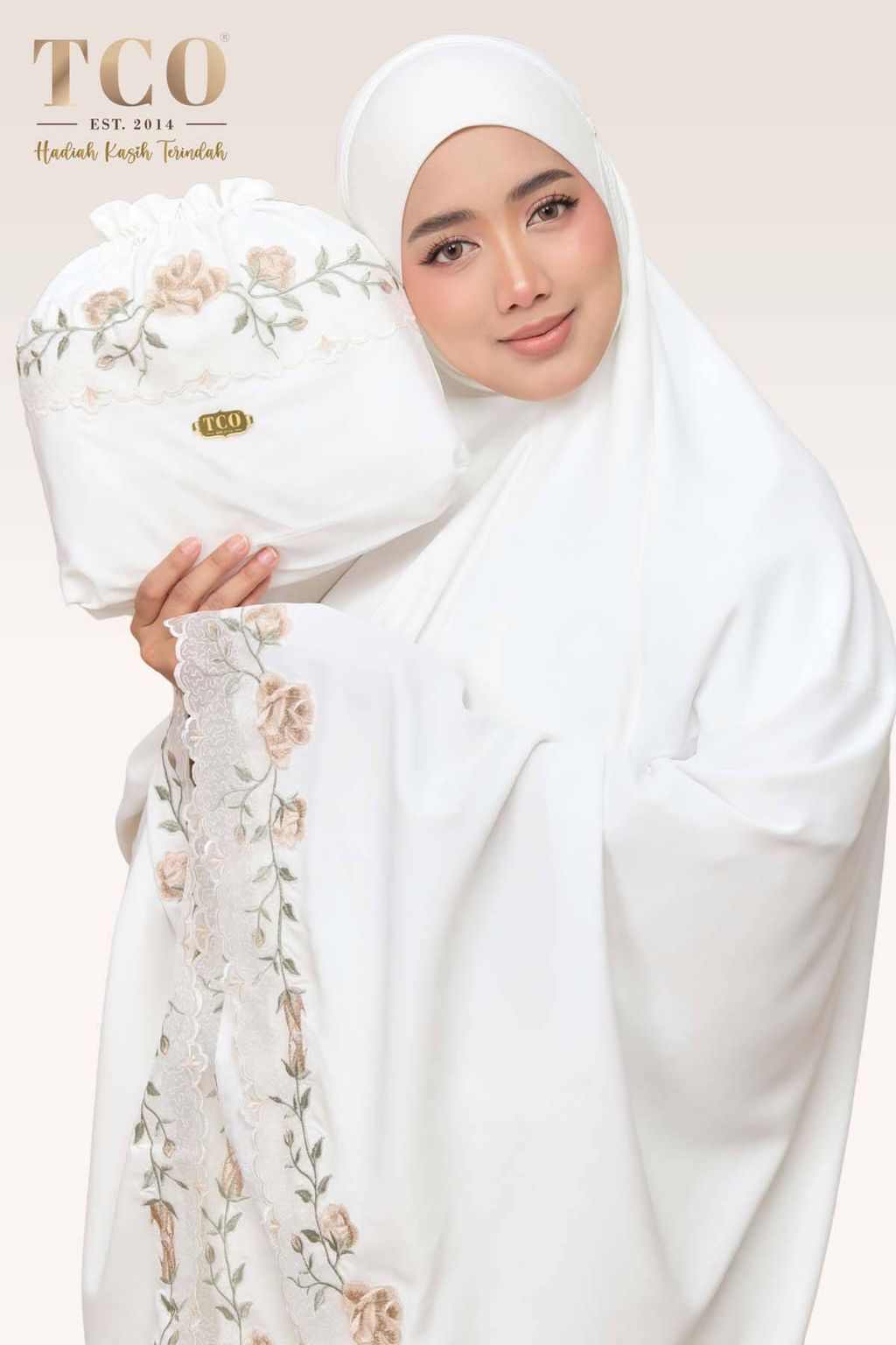 02_Telekung TCO Nuur Rose Off White Latte