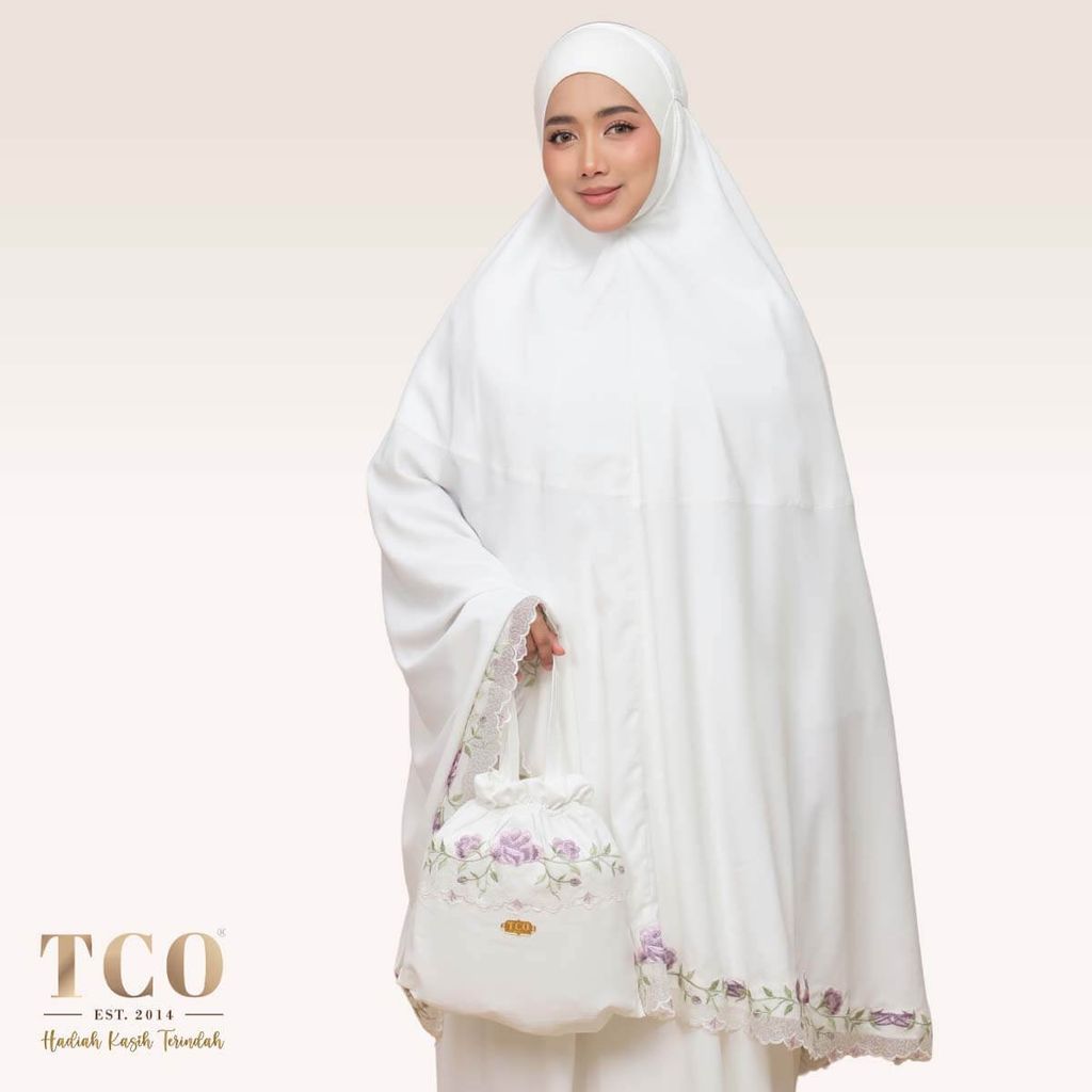 01_Telekung TCO Nuur Rose Off White Lavender