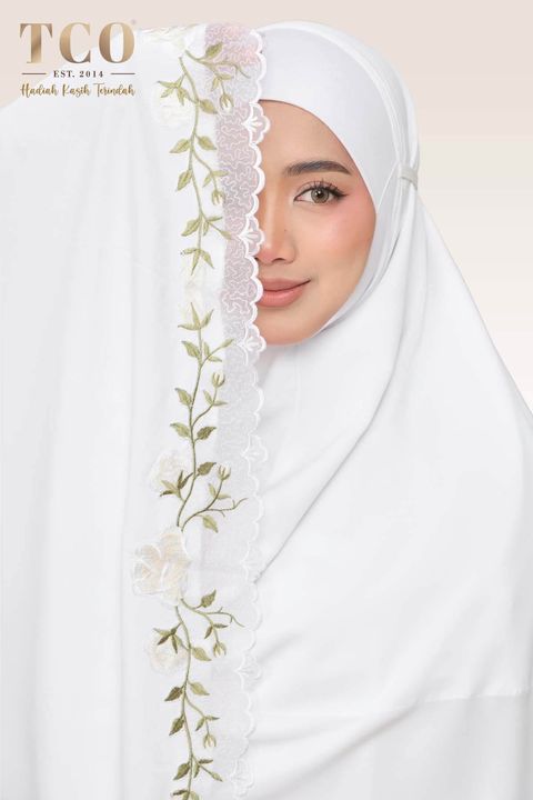 05_Telekung TCO Nuur Rose Snow White Ivory