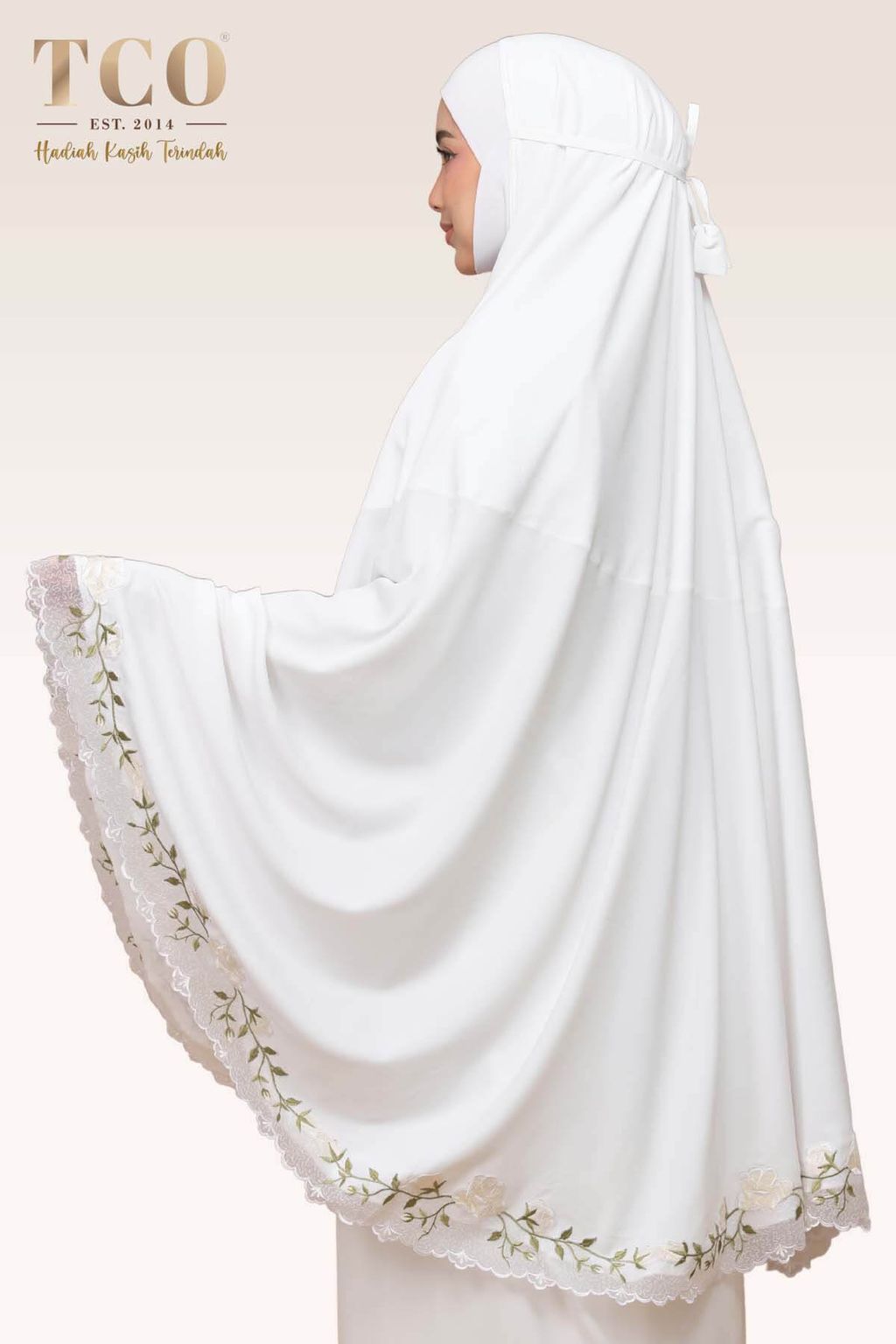 03_Telekung TCO Nuur Rose Snow White Ivory