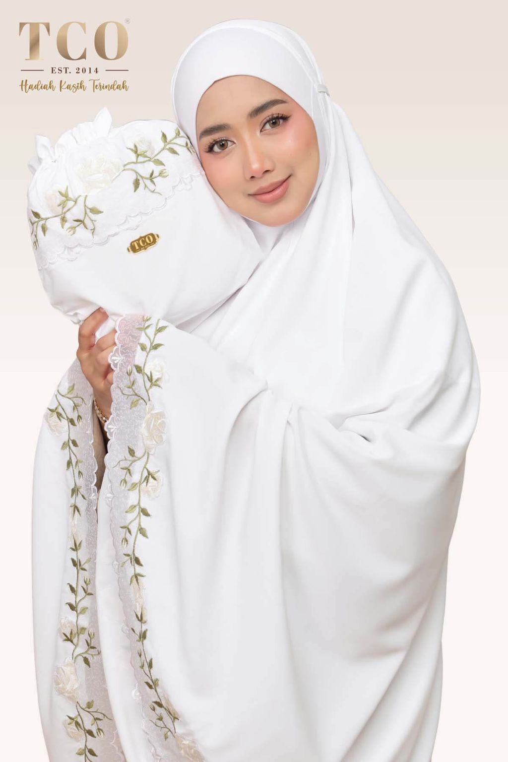 02_Telekung TCO Nuur Rose Snow White Ivory
