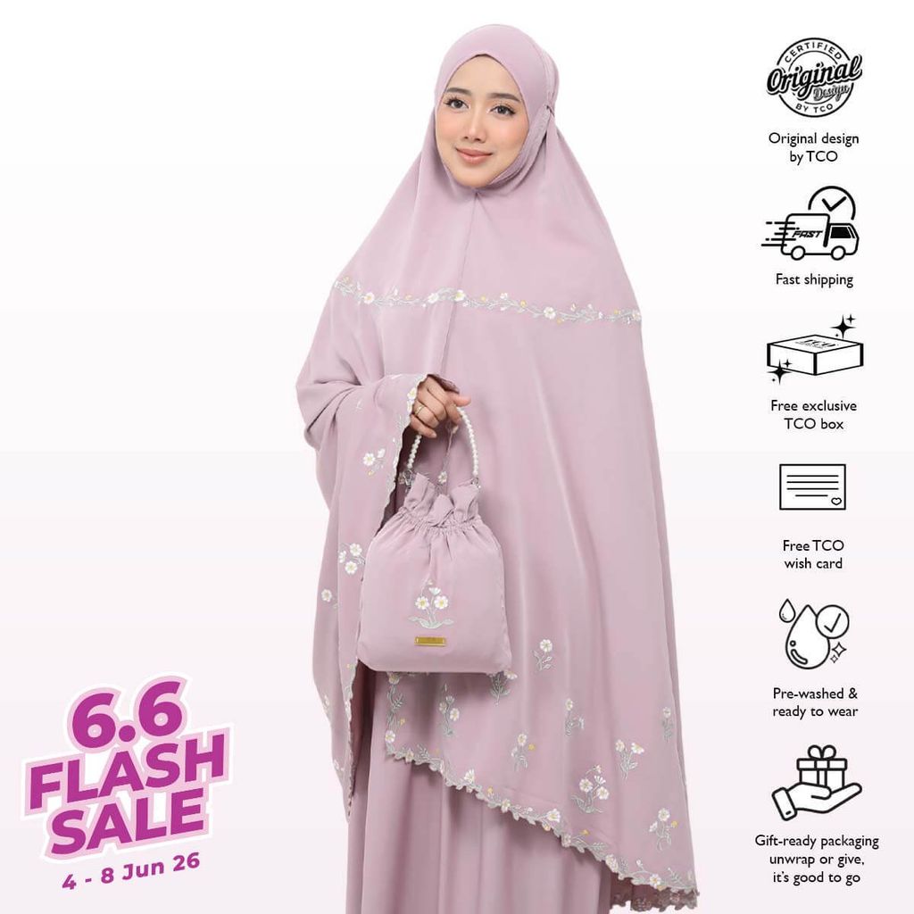 06_Telekung TCO Daisy Luxe Dusty Mauve