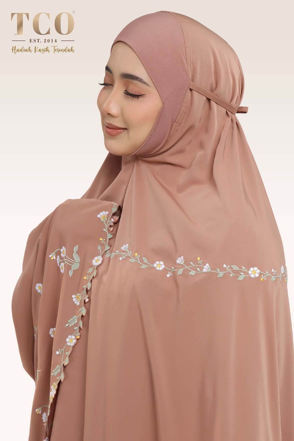 02_Telekung TCO Daisy Luxe Burnt Brick