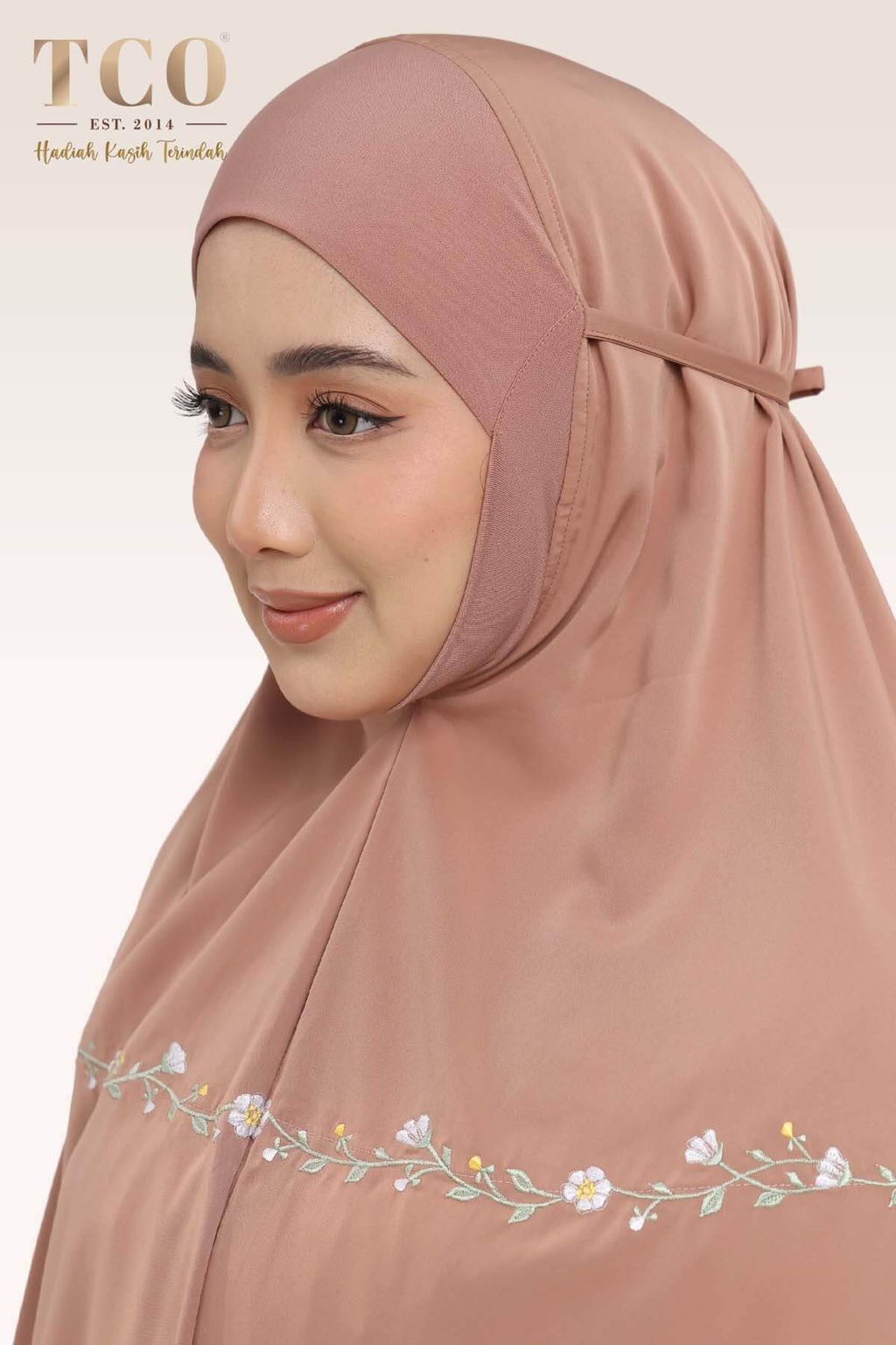 04_Telekung TCO Daisy Luxe Burnt Brick