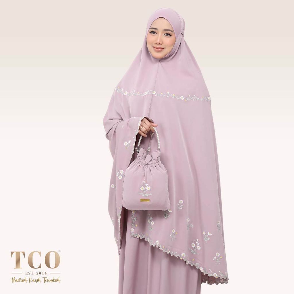 01_Telekung TCO Daisy Luxe Dusty Mauve