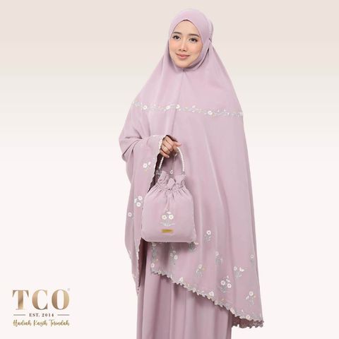 01_Telekung TCO Daisy Luxe Dusty Mauve