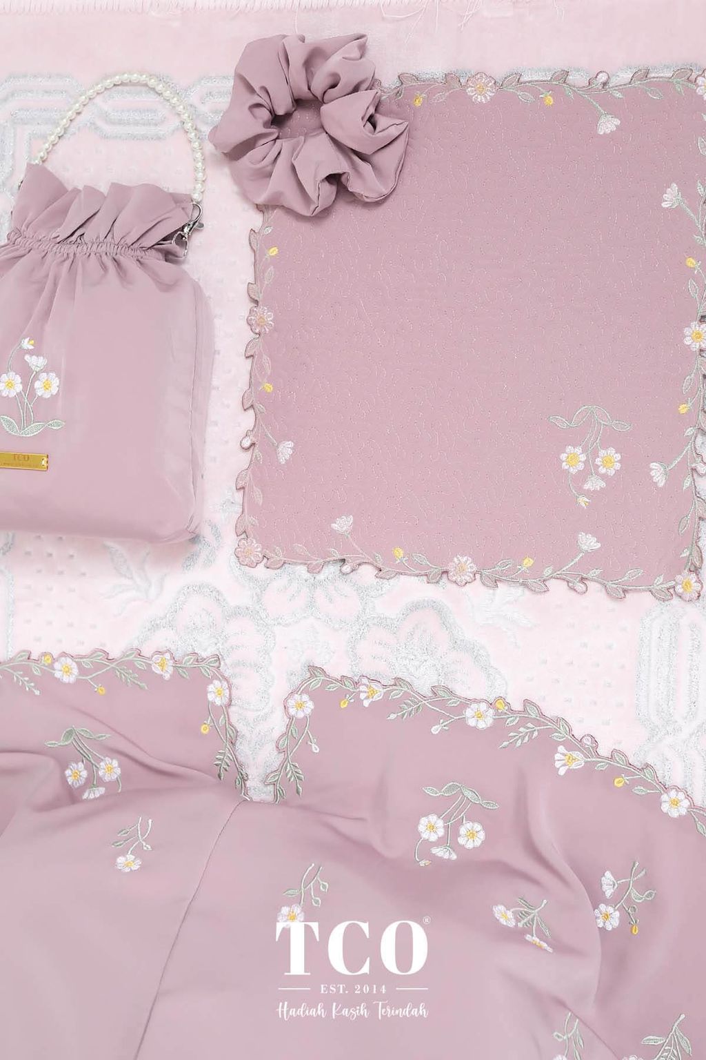 07_Telekung TCO Daisy Luxe Dusty Mauve