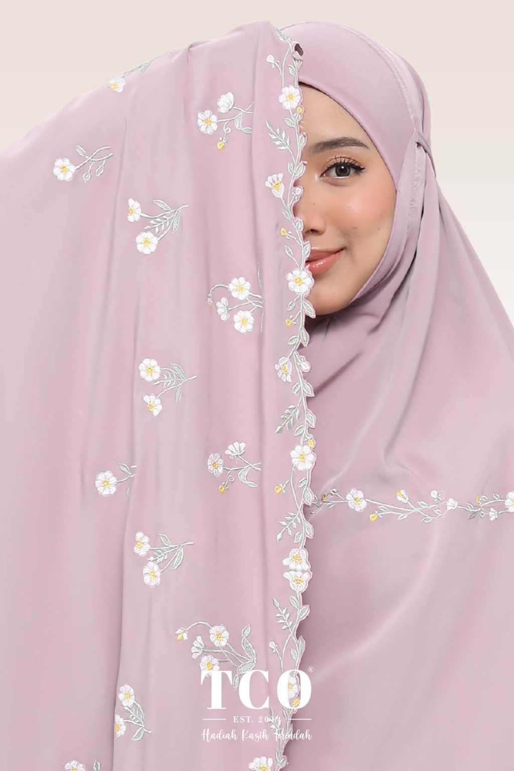 05_Telekung TCO Daisy Luxe Dusty Mauve