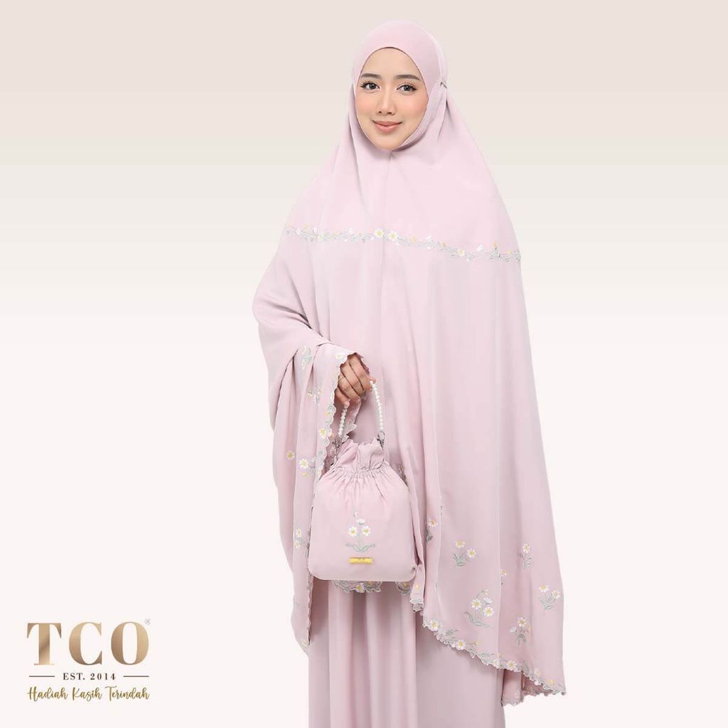 01_Telekung TCO Daisy Luxe Dusty Rose