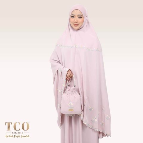 01_Telekung TCO Daisy Luxe Dusty Rose