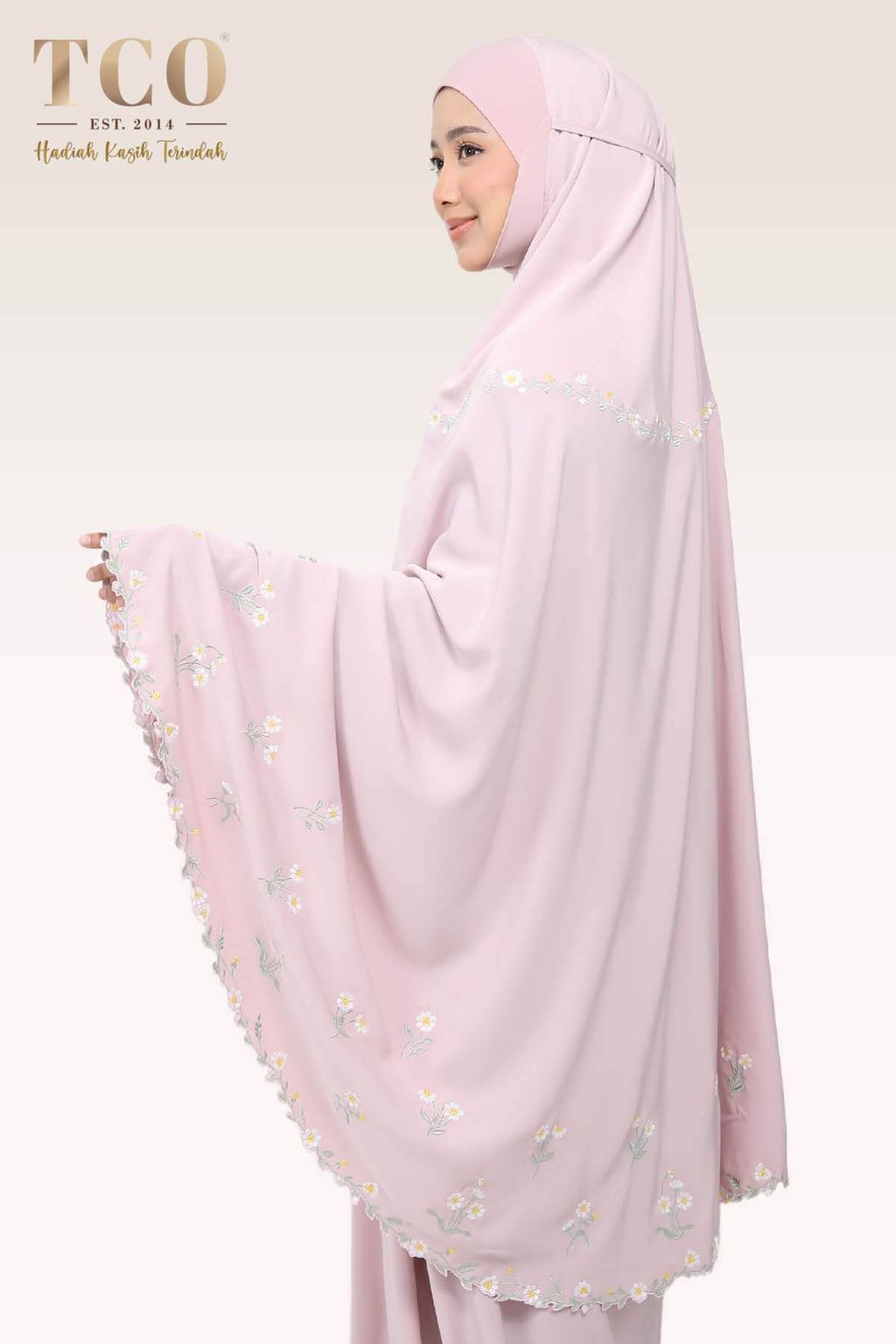 03_Telekung TCO Daisy Luxe Dusty Rose