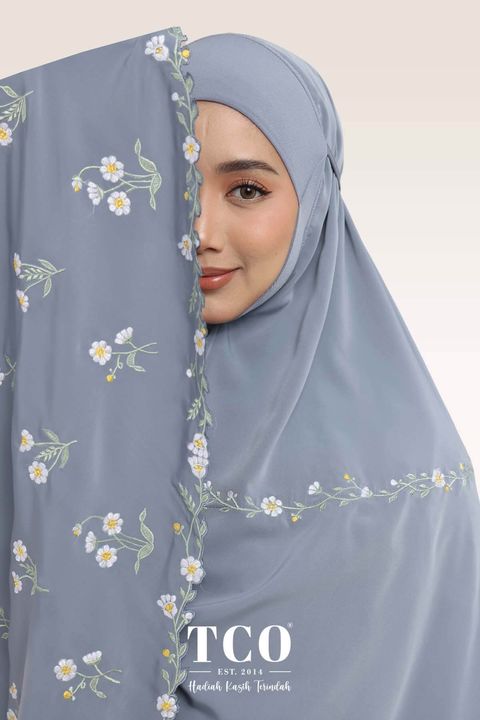 05_Telekung TCO Daisy Luxe Icy Gray