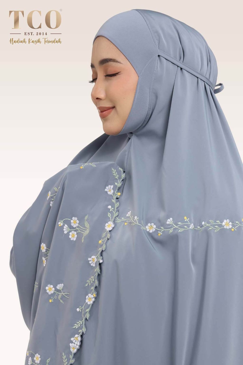 02_Telekung TCO Daisy Luxe Icy Gray