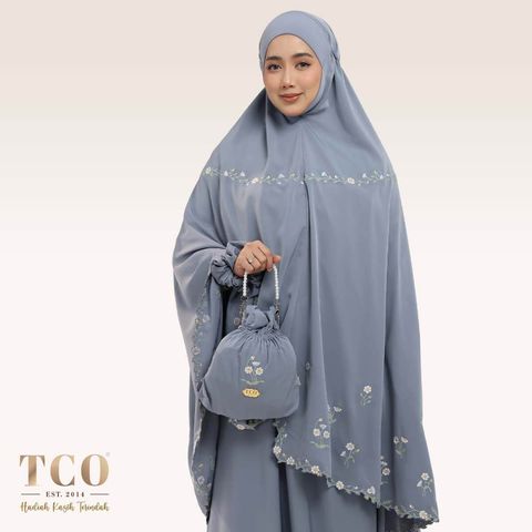 01_Telekung TCO Daisy Luxe Icy Gray