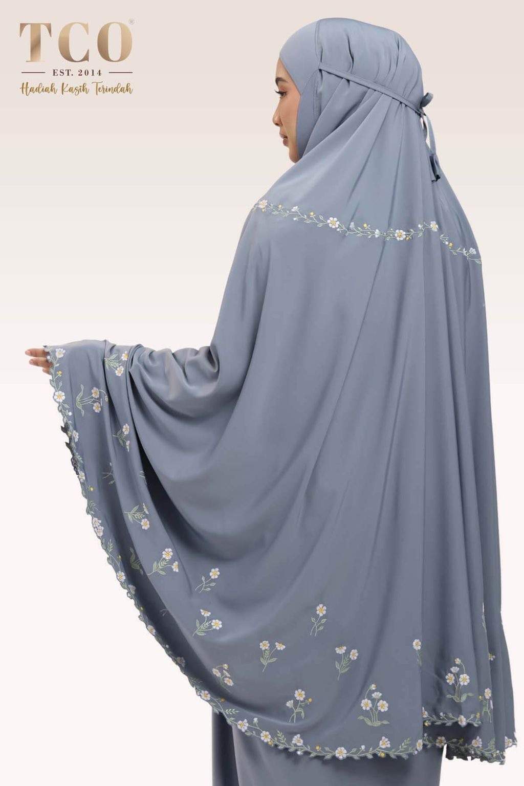 03_Telekung TCO Daisy Luxe Icy Gray